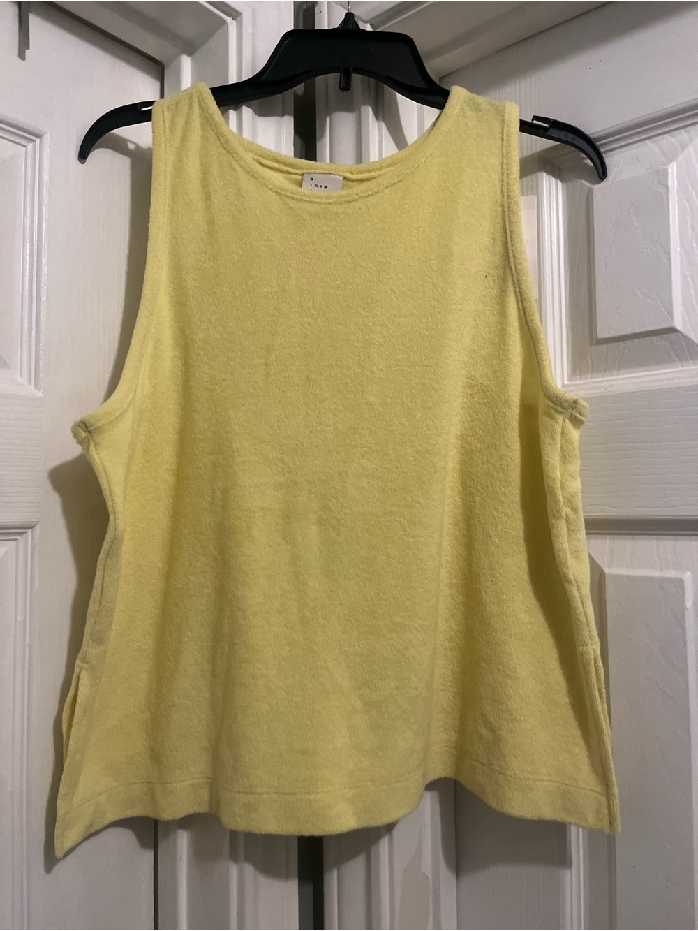 a new day Light Yellow Terry Tank Top